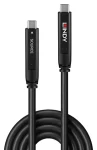 Lindy USB-C - USB-C 15m čierna / Kábel / USB 3.2 Gen 1 / DisplayPort 1.4 / PD 60W / 5 Gbit / s (43399)