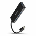 AXAGON HUE-G1C USB-C húb čierna / 4x USB-A 3.2 Gen 1 / 14 cm kábel (HUE-G1C)