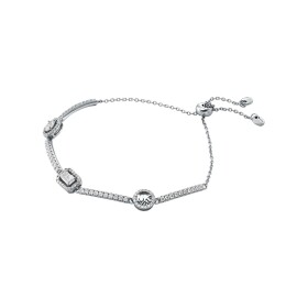 Michael Kors Nežný strieborný náramok so zirkónmi Brilliance Kors MKC1715CZ040