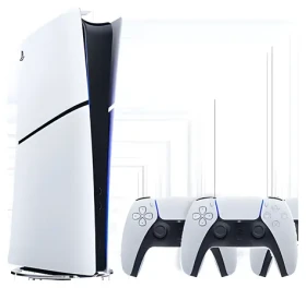 Sony PlayStation 5 Slim Digital Edition biela / Herná konzola / 825 GB SSD / 2× DualSense White (1000050120)