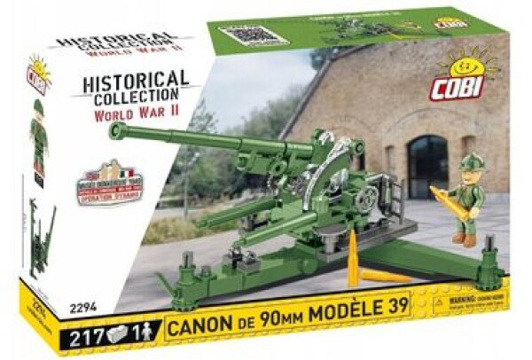 Cobi 2294 Francúzske ťažké protilietadlové delo Canon de 90mm Modele 39