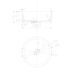 SAPHO - THIN umývadlo na dosku, priemer 38cm, bielá mat WN548