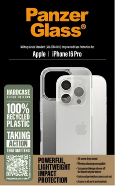 PanzerGlass HardCase iPhone 16 Pre transparentné / Puzdro / TPU (1288)