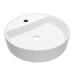Mereo Umývadlo na dosku bez prepadu, Lota, 450x450x110 mm, okrúhle, keramické UC454511C