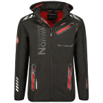 Geographical Norway Softshellová bunda Royaute DB 068 M WY2000H/GN/Black/Red 2XL