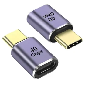 PremiumCord Adaptér USB-C samica - USB-C samec, Aluminium / Redukcia / 40Gbps / USB4.0 / 100W (kur31-42)