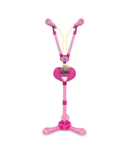PLEJO Stojan s 2 mikrofónmi ružová
