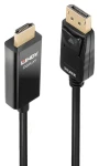 Lindy DisplayPort na HDMI aktívny / Prepojovací kábel / 2 m / 4K 60Hz / HDR (40926)