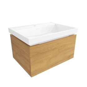Kúpeľňová skrinka s umývadlom SAT Feel 60x30x46 cm medový dub mat SATFEEL60DMU4 SATFEEL60DMU4
