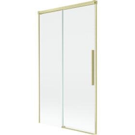 MEXEN/S - Rox vaňová zástena 2-krídlová posuvná 100 x 150, transparent, zlatá kartáčovaná 8C9-100-001-55-00