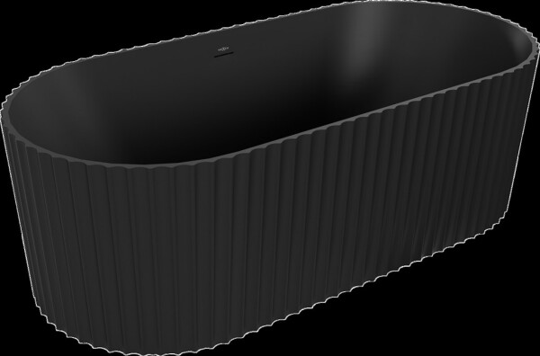 MEXEN - Paola voľne stojaca vaňa reliéf 170 x 80, čierna mat bez krytky prepadu a zátky 52721708071-SS