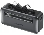 USAMS XB-Series CD233 strieborná / Powerbanka / 5000 mAh / PD 20W / vstavaný kábel USB-C/Lightning (5KCD23302)