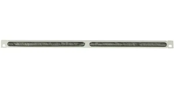 Lanview 19" káblový organizér 0,5U biela / Organizér káblov / L profil / kefový priechod / 482x112x22 mm (RAO215WH)