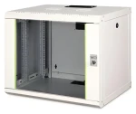 Digitus Unique 16U čierna / Nástenný rozvádzač / 600 x 780 x 450 mm / nosnosť 100 kg / sklenené dvere / IP20 (DN-19 16-U-SW)