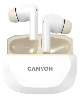 Canyon Hexagon 7 bielo-béžové / Bezdrôtové slúchadlá do uší / ANC / Bluetooth 5.4 / výdrž 27h (CNS-TWS7WB)