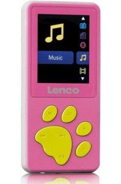 LENCO Xemio 560 ružová / MP3 amp; MP4 prehrávač / 1.8 TFT / 8GB / MicroSD / 3.5 mm (XEMIO-560PK)