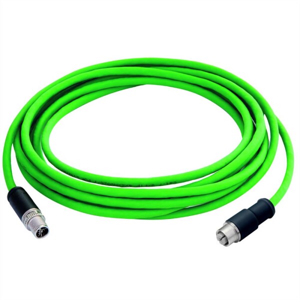 Telegärtner 100017377 M12 sieťové káble, prepojovacie káble CAT 6A S/FTP 2 m zelená 1 ks; 100017377