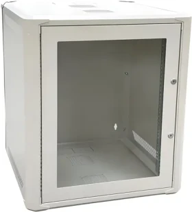 Conexpro Rozvádzač 12U/600mm / Nástenný rozvádzač / 19" / Flat pack / jednodielne sklenené dvere (RCFP-12U-6G-G)