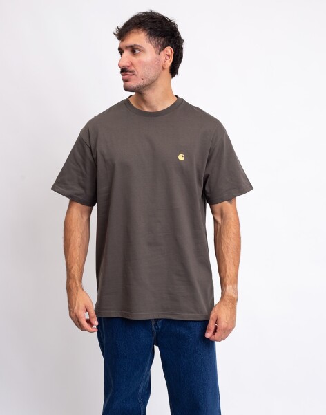 Carhartt WIP S/S Chase T-Shirt Shungite/Gold XL