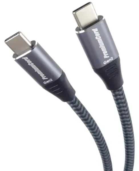 PremiumCord USB-C čierna / Dátový kábel / USB 3.2 Gen 2x2 / 10 Gbit / s / 5A 100W / 5 m (ku31cr5)