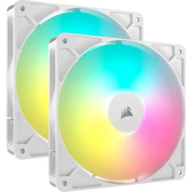 Corsair RS140 ARGB 2ks biela / 140mm / Magnetic Dome Bearing / 330-1700 RPM / 95.5 CFM / 4-Pin (CO-9050187-WW)
