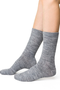Dámske ponožky ALPACA 044 MELANŽOVÁ SVĚTLE ŠEDÁ 38-40