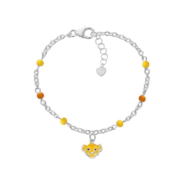 Disney Slušivý strieborný náramok Lion king Mini BS00105SL-47.CS