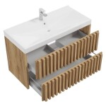 Kúpeľňová skrinka s umývadlom SAT Delano 100x56x46 cm dub mat DELANO100ZDUM DELANO100ZDUM