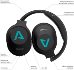 Lamax Muse2 čierna / Bluetooth slúchadlá s mikrofónom / Bluetooth 5.0 / jack 3.5mm / dopredaj (LMXMU2)