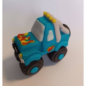 Cukrová figúrka Monster Truck – modrá, 7 × 7,5 cm - I LOVE CAKES - I LOVE CAKES