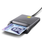 Axagon CRE-SM3T, USB-A FlatReader čítačka kontaktných kariet SMART card (eObčanka), kábel 1.3m (CRE-SM3T)