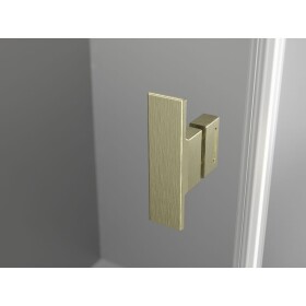 MEXEN/S - Mist T sprchovací kút dvere krídlové 100 x 100, transparent, zlato kartáčovaná 8A4T-100-100-55-00