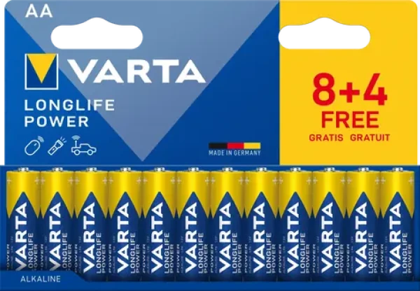 Varta Longlife Power AA 12 ks (8+4) / Batéria / 1.5V / alkalická (04906121772)