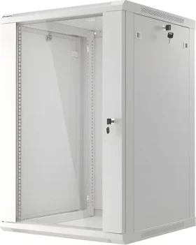 Lanberg WF01-6618-10S sivá / Nástenný rozvádzač / 19" / 18U / 600×600 mm / Flat pack (WF01-6618-10S)