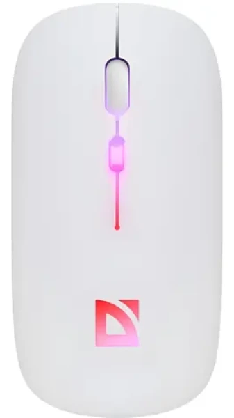 Defender Touch MM-997 biela / Bezdrôtová optická myš / Tichý klik / 800/1200/1600 DPI / Nabíjacie batérie (52998)