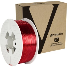 Verbatim 55054 Filament vlákno pre 3D tlačiarne PETG plast 1.75 mm 1 kg červená (transparentná) 1 ks; 55054