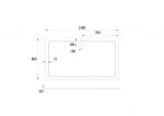 OLSEN SPA - Obdĺžniková mramorová sprchová vanička VENETS - Rozmer A - 140, Rozmer B - 80 VANKOBD8014