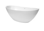 Voľne stojaca vaňa SAT Paula 167x81,8 cm liaty mramor ľavá aj pravá SATPA1670 SATPA1670