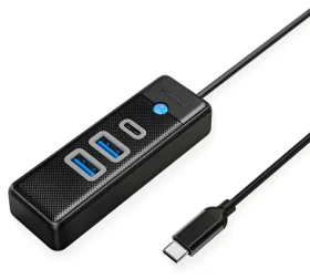 Orico PWC2U-C3 čierna / USB hub / 2x USB-A 3.0 / 1x USB-C 3.0