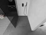 MEXEN/S - Kioto L Sprchová zástena WALK-IN 80 x 200, grafit, čierna 800-080-103-70-40