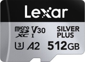 Lexar Professional Silver Plus MicroSDXC 512 GB Class 10 UHS-I/U3 A2 V30 (LMSSIPL512G-BNANG)