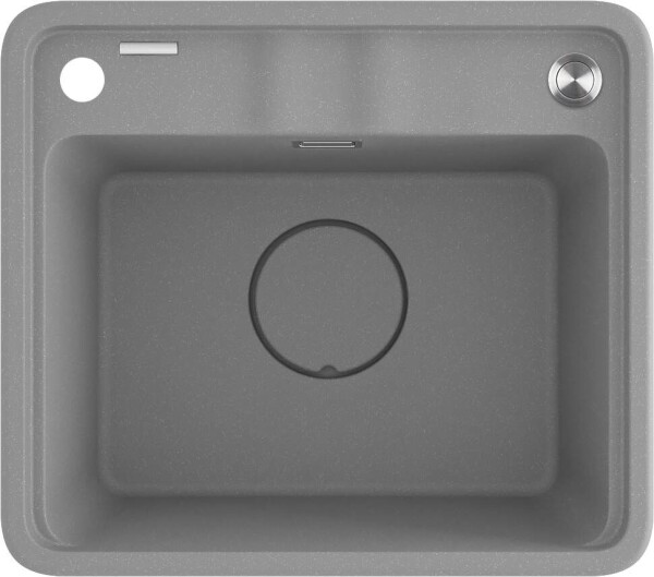 DEANTE DEANTE - Momi metallic grey Granitový drez, 1-bowl ZKM_S103