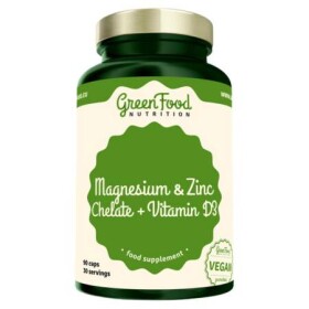 GREENFOOD Magnesium&zinc chelate + vitamín D3 90 kapsúl
