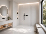 CERANO - Sprchová zástena Walk-in Crystal TL/P - 8 mm - bezvzperový systém - biela matná, transparentné sklo - 130x70x200 CER-8050BD5325