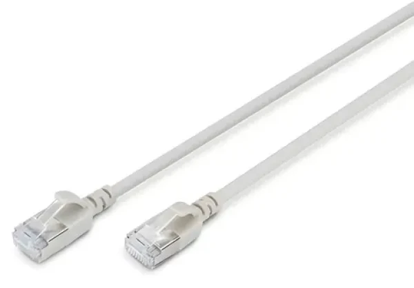 Digitus Slim šedá / Patch kábel / Cat6a F/FTP / 2 m / 500 MHz / PoE+ (DK-1632-A-020S)