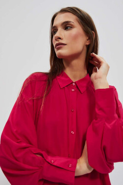 Dámske tričko L-KO-4013 tmavo ružové - Moodo L