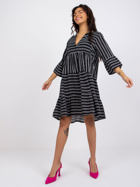 Šaty D73771M30214C čiernobiele XL