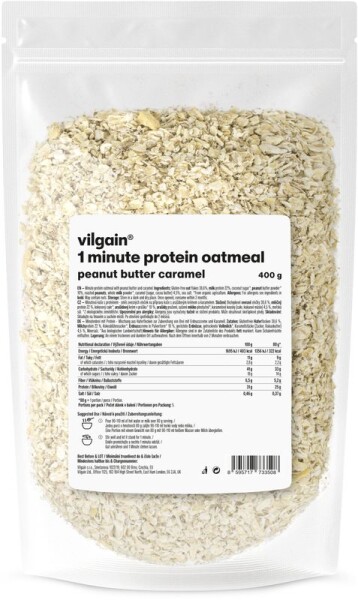 Vilgain Minútová proteínová kaša – arašidové maslo s karamelom 400 g