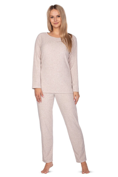 Dámske pyžamo Regina 643 long/r froté 2XL Béžová XXL