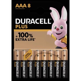 Duracell Plus-AAA K8 mikrotužková batérie typu AAA alkalicko-mangánová 1.5 V 8 ks; Plus-AAA K8